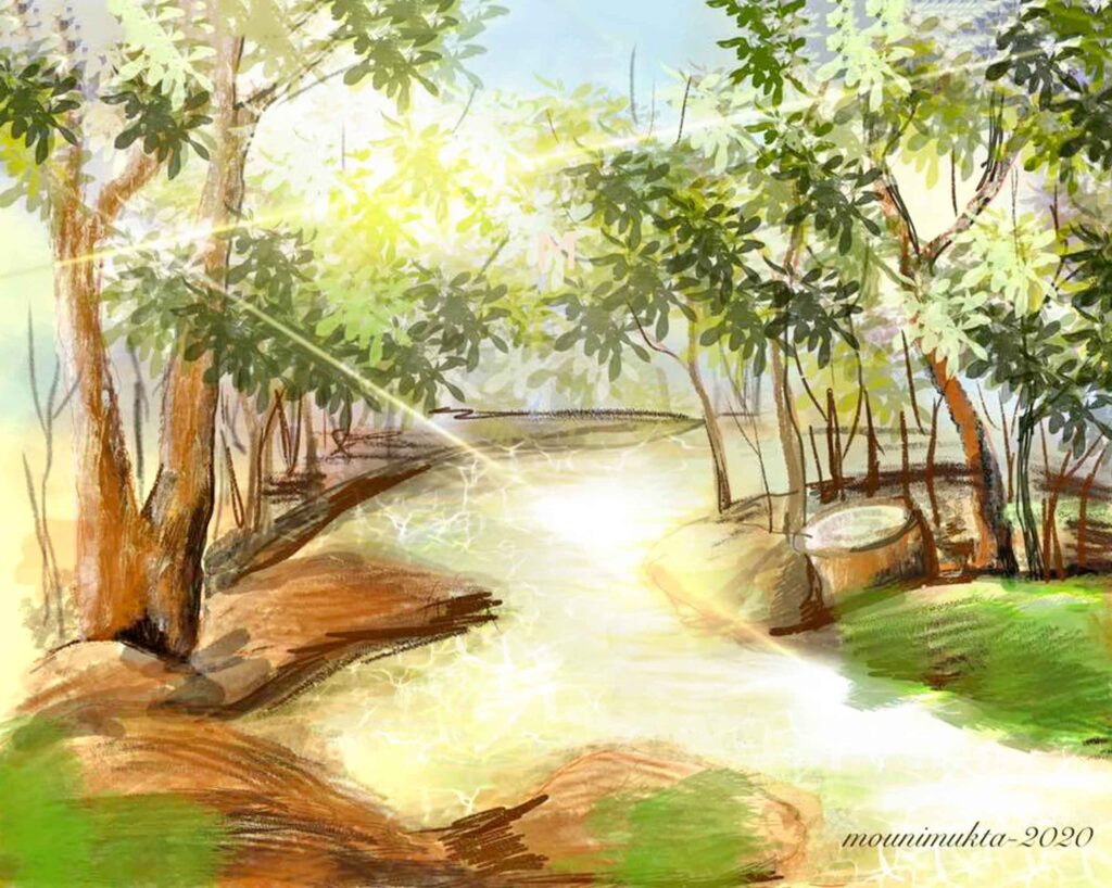 Digital painting by use in IPAD on the project of 'Stay Alive with Fine Arts'